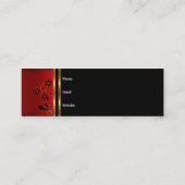 Carte de visite Rouge Noir Flore Peau (Dos)