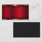 Carte De Visite rouge , or , &gris (Devant / Derrière)