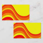 Carte de visite rouge orange et jaune (Devant / Derrière)