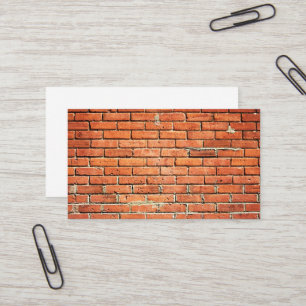 Carte De Visite Rouge Orange Petit Mur de Brick Urbain