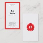 Carte De Visite Rouge professionnel (Devant / Derrière)