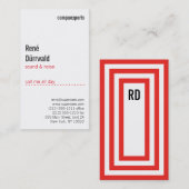Carte De Visite Rouge professionnel (Devant / Derrière)