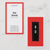 Carte De Visite Rouge professionnel (Devant / Derrière)