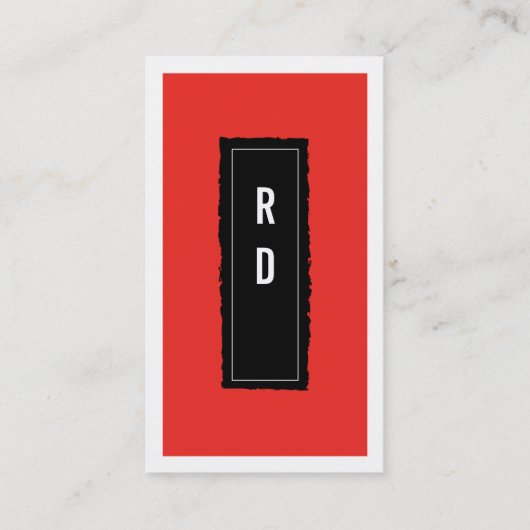 Carte De Visite Rouge professionnel (Dos)