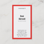 Carte De Visite Rouge professionnel (Devant)