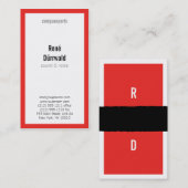 Carte De Visite Rouge professionnel (Devant / Derrière)