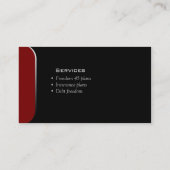 Carte De Visite Rouge professionnel 2 de planificateur financier (Dos)