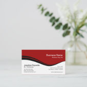 Carte De Visite Rouge Professionnel Moderne (Debout devant)