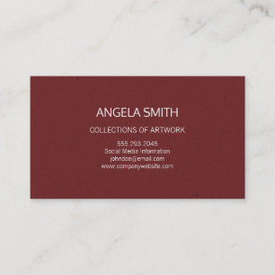Carte De Visite Rouge profond