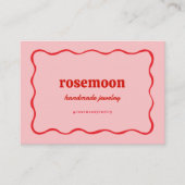 Carte de visite rouge rose (Devant)