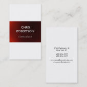 Carte de visite rouge rouge noir blanc vertical (Devant / Derrière)