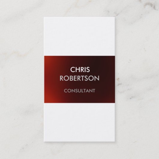 Carte de visite rouge rouge noir blanc vertical (Devant)