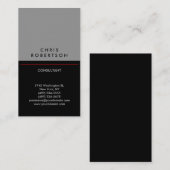 Carte de visite rouge rouge noir gris vert tendanc (Devant / Derrière)