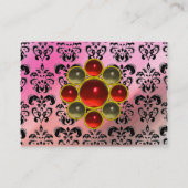 Carte De Visite ROUGE RUBY MON, ROSE DAMASK SILK, violet fuchsia (Dos)