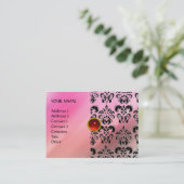 Carte De Visite ROUGE RUBY MON, ROSE DAMASK SILK, violet fuchsia (Debout devant)