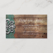 Carte de visite rouge rustique de magasin de (Dos)