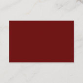 Carte De Visite Rouge sanguin (couleur solide) (Dos)
