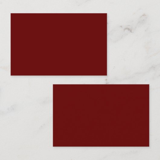 Carte De Visite Rouge sanguin (couleur solide) (Devant / Derrière)