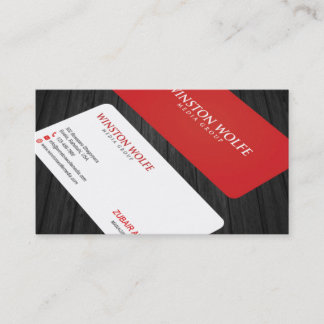 Carte de visite rouge simple