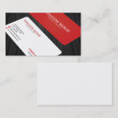 Carte de visite rouge simple (Devant / Derrière)