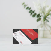 Carte de visite rouge simple (Debout devant)