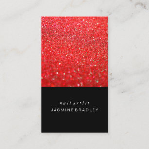 Carte de visite - rouge simpliste de parties