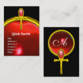 Carte De Visite ROUGE TALISMAN RUBY MONOGRAS noir clair (Devant / Derrière)