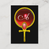 Carte De Visite ROUGE TALISMAN RUBY MONOGRAS noir clair (Dos)
