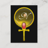Carte De Visite ROUGE TALISMAN TOPAZ MONOGRAS jaune vif noir (Dos)