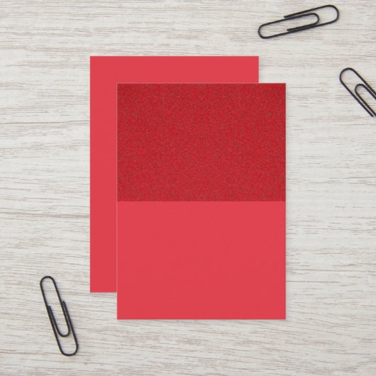 Carte de visite rouge tomate texturé - Personnalis (Devant/Arrière en situation)