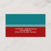 Carte De Visite Rouge Umbrella Retro Design, Météorologue (Dos)