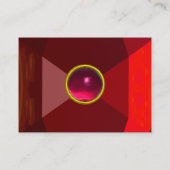 Carte De Visite ROUGE VIBRANT ROUGE RUBY GEMSTONE géométrique Abst (Dos)