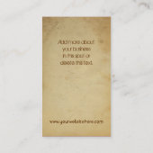 Carte de visite rouge vintage sophistiqué (Dos)