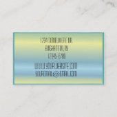 Carte de visite rougeoyant de lune et d'étoiles (Dos)