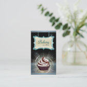 Carte de visite rougeoyant moderne de boulangerie (Debout devant)