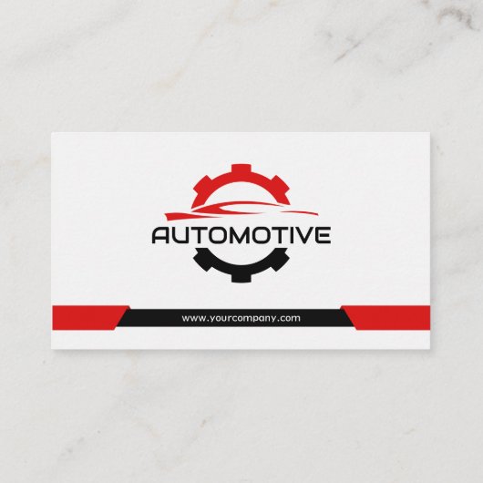 Carte De Visite Rouges Automobile Réparation Automobile Pièces aut (Dos)