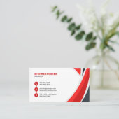 Carte De Visite Rouges Noir Rénovation Maison Entraînement (Debout devant)