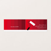 Carte De Visite Rouges Ombre & Paint Roller, Peintre & Décorateur (Extérieur déplié)