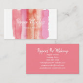 Carte De Visite Rougissent et les courses de brosse d'aquarelle de (Devant / Derrière)