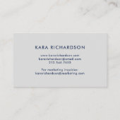 Carte De Visite Rougissent et les fleurs d'aquarelle de marine (Dos)