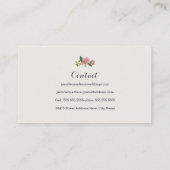 Carte De Visite Rougissent le bouquet (Dos)