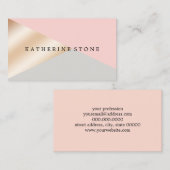 Carte De Visite Rougissent le rose, le gris et les triangles (Devant / Derrière)