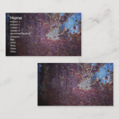 Carte De Visite Rouille bleue (Devant / Derrière)