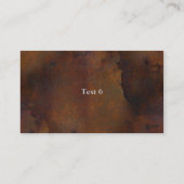 Carte de visite rouillé de regard en métal (Dos)