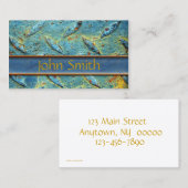 Carte de visite rouillé en métal de plat de (Devant / Derrière)