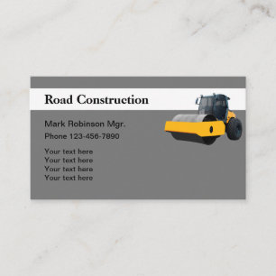Carte De Visite Roulage à la vapeur Construction de routes
