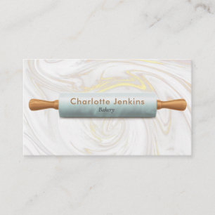 Carte De Visite Rouleau à pâtisserie Boulangerie Pâtissier Marbre