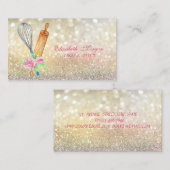 Carte De Visite Rouleau à pâtisserie et fouet Bokeh élégant Boulan (Devant / Derrière)