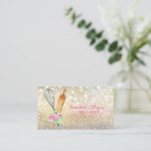 Carte De Visite Rouleau à pâtisserie et fouet Bokeh élégant Boulan (Debout devant)