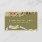 Carte De Visite Rouleau à pâtisserie Sage Beige Chef Traiteur Pâti (Devant)
